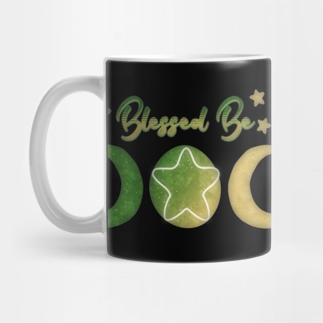 Blessed Be Triplemoon Abstract Forest Wood Edition Design by Ravens Nest Egg